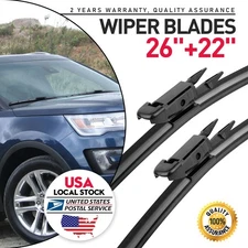 Front Windshield Wiper Blades For Toyota Sequoia 08-21 Tundra 07-21 26" 22"
