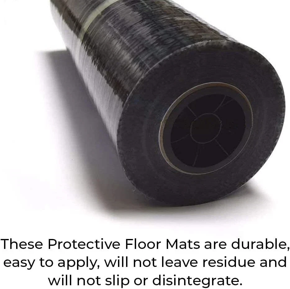 Plastic Floor Mats (21" x 200') - 100 Mats/Roll, Self-Adhesive 4 mil Perforated Foto 4 de 4