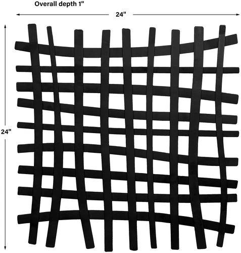 Uttermost 04293 Gridlines 24" x 24" Frameless Decorative Panel - Black - Picture 5 of 5