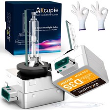 2 Pack D3S HID Light Automotive Headlight Bulbs, 6000K Cool White Xenon OEM R...