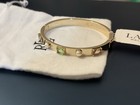 Lauren Ralph Lauren Gold-Plated Faux Pearl & Coloured Stone Bangle New with Tag
