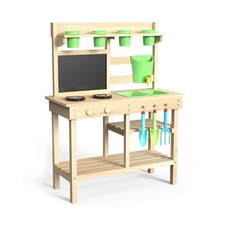 Cedar Wood Outdoor Play Kitchen for Kids, Mud Kitchen with Water Fa... Fast Ship