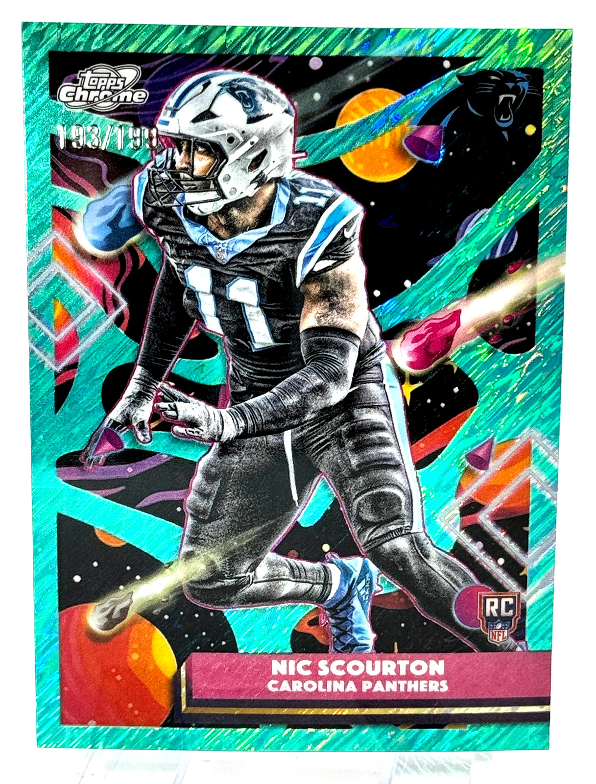 Nic Scourton Topps Cosmic Chrome #114 Aqua Equinox