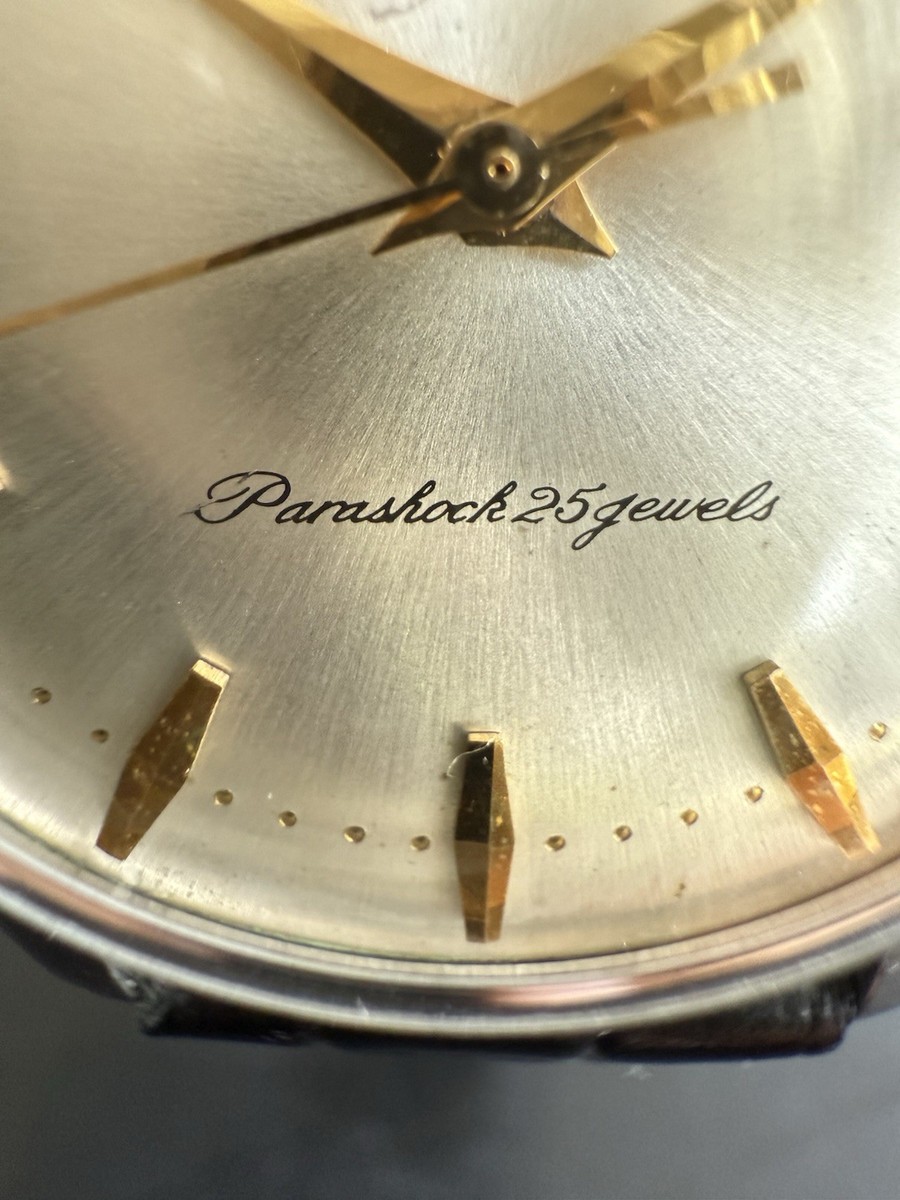 Citizen Super deluxe parashock 25 jewels 1960 silver case gold