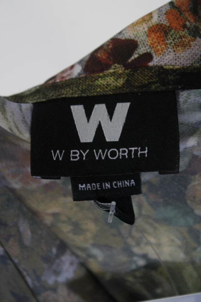 W by Worth 女式花卉印花 V 领衬衫多色 S 码 — 第 4/4 张图片
