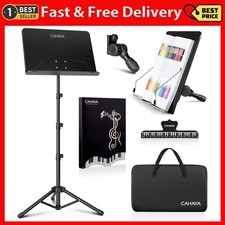 CAHAYA 5 in 1 Dual-use Sheet Music Stand  Desktop Book Stand Metal Portable ...