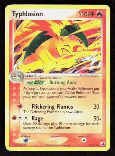 Pokemon Typhlosion (EX Unseen Forces) 17/115 Rare Deck Exclusives (MP)