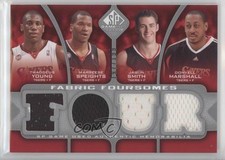 2009 SP Game Used Fabric Foursomes 197/199 Thaddeus Young Marreese Speights 1k5