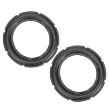 Black 8 Inch Rubber Notch Speaker Edge Surround Big Ring 2 Pcs