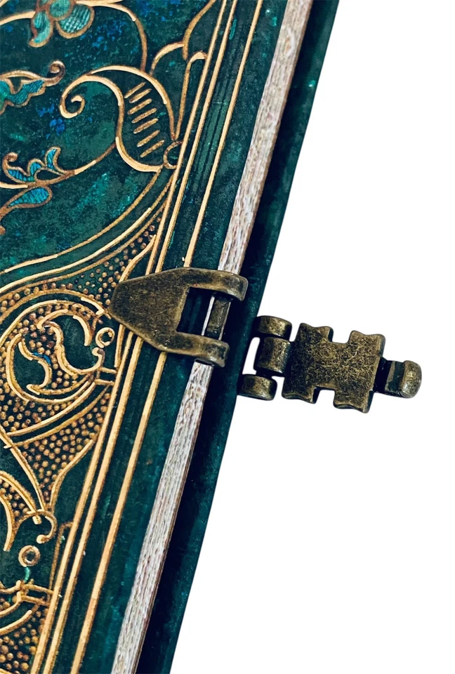 2007 Paperblanks Turquoise Chronicles Ultra Lined Hardcover Journal 9”x 7” Locks - Image 3 of 4
