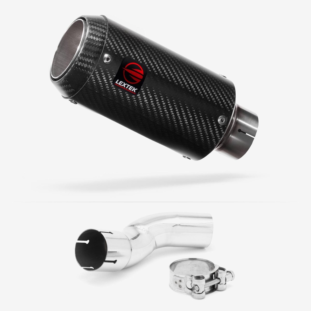 Lextek Carbon Fibre CP8C 150mm Exhaust with Link Pipe for Kawasaki Z H2 (20-23)