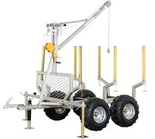 Remorque forestière double essieu 4 roues 1400kg AHR1400W