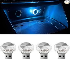 4PCS USB LED Car Interior Atmosphere Lights, Mini Portable Night Light Plug-in U