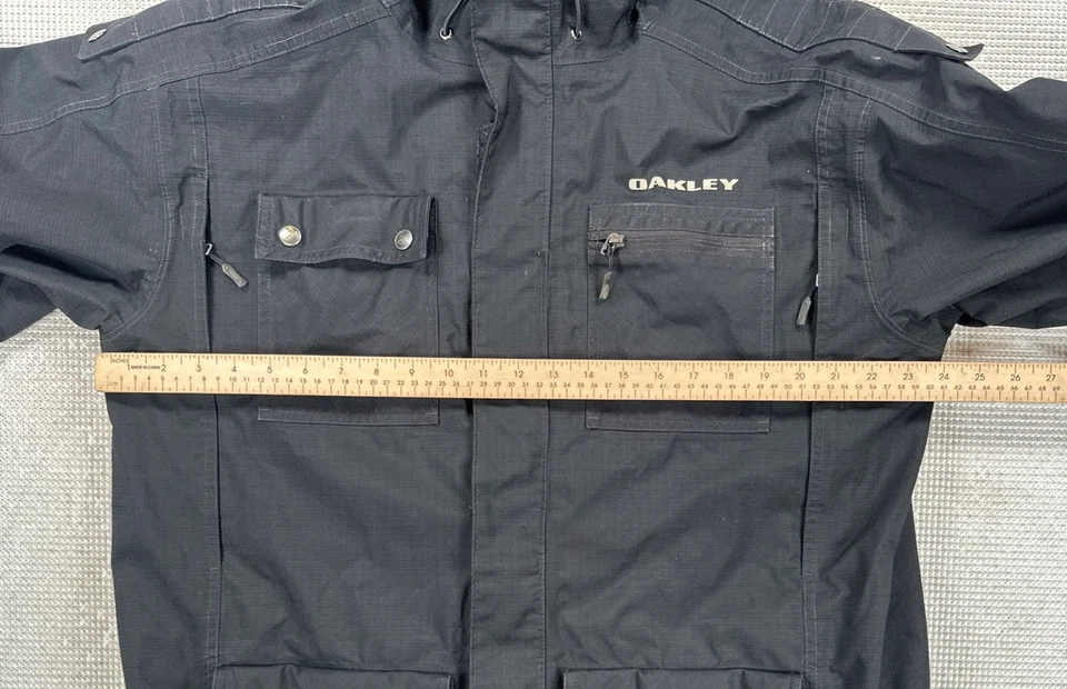 Oakley Y2K Baggy Fit Snowboard Jacket Hooded Black Full Zip Men’s Medium - Image 4 of 4