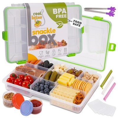 Reel Bites BPA Free Small Snackle Box Container for Travel - Snacklebox