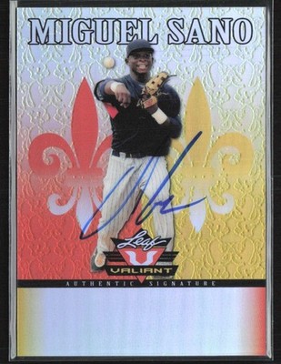 Miguel Sano 2012 Leaf Valiant Draft Orange Auto /99 #VA-MS2
