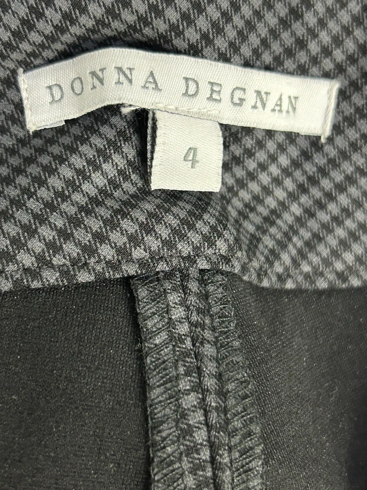 Pantalones de mujer Donna Degnan negros/grises ajustados, talla 4.  3P Foto 3 de 4