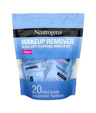 Neutrogena Fragrance-Free Makeup Remover Cleansing Towelettes Plant Based 20 ct