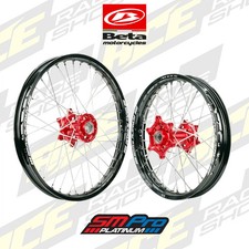 SM PRO PLATINUM WHEEL SET FOR BETA RR ENDURO 125-480 13-2024 RED HUB BLACK RIM