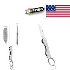Durable Titanium Folding Knife Lightweight Keychain Tool for Outdoor Enthusiasts
