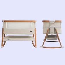 Tutti Bambini CoZee Air Rocking Baby Bassinet Walnut/Ecru - Convertible DB0340