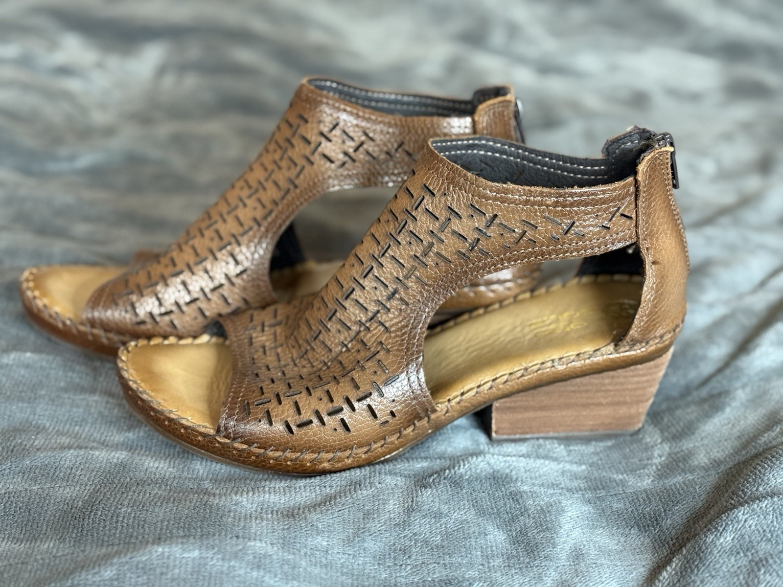 SAOLA Stivaletti sandalo donna Lobo Solo in pelle marrone taglia 9