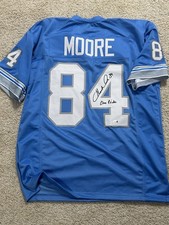 Herman Moore Signed Custom Xl Detroit Lions Jersey With Inscription, JSA Coa