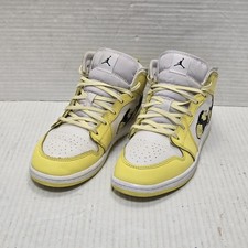 Nike Air Jordan 1 Mid SE GS Yellow Rose Patch Sneaker Shoes AV5173-700 Size 3Y