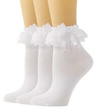 Women Ankle Socks, Lace Ruffle Frilly Comfortable Princess Socks
