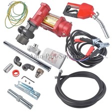 10GPM 12V Heavy Duty Fuel Transfer Pump w/ Automatic Nozzle for Gasoline Diesel