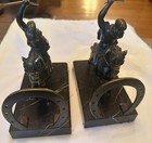 Vintage Classical Roman Warrior Figural Bookends on Marble Base - Great Find — photo 3