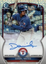 2023 Bowman Chrome Prospect HTA Choice Mojo Refractor Daniel Mateo /150 Auto RC