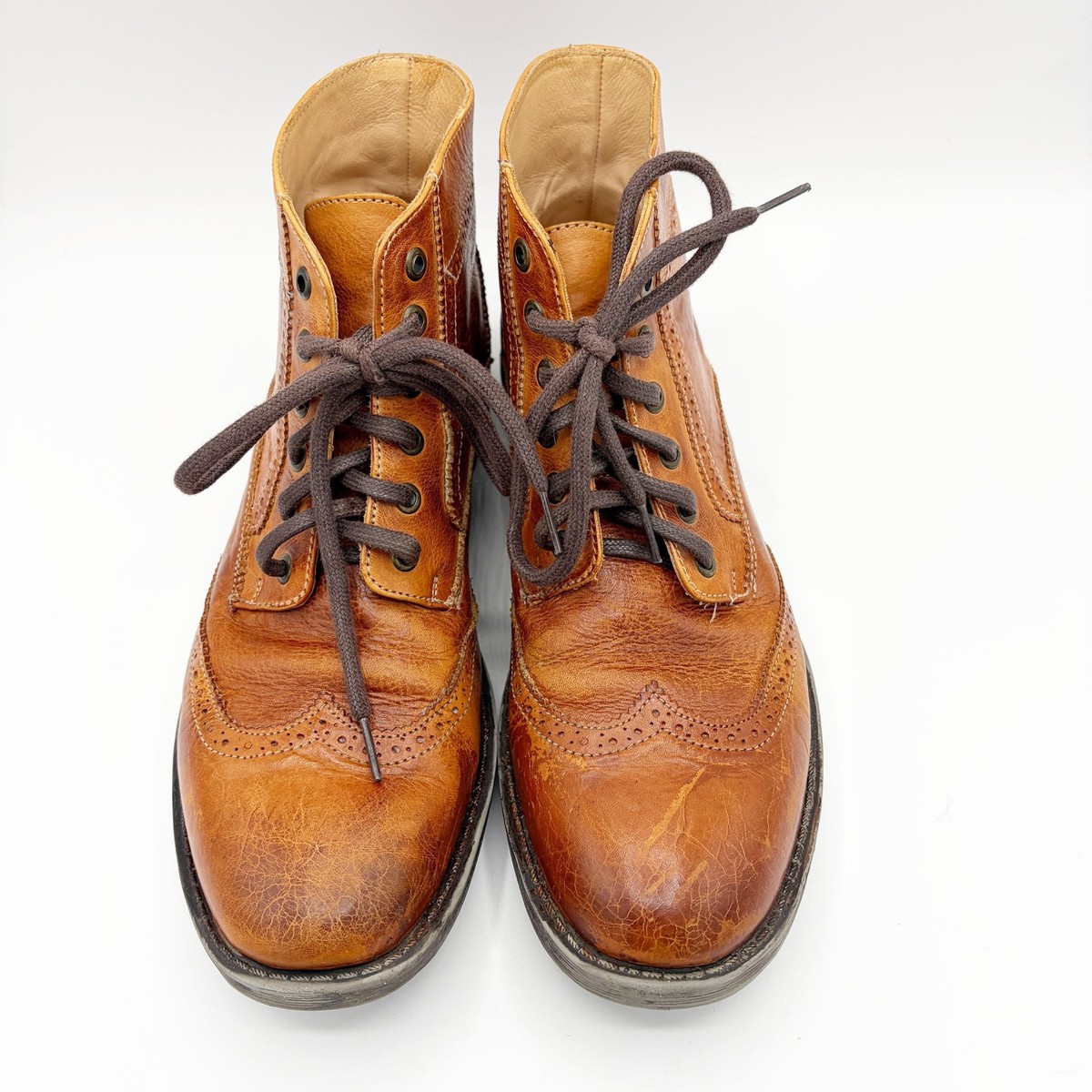 Bed Stu 10 Suede Chukka Boots in Tan Brown edgy Bed Stu Boots Mens 10 Brown Distressed Leather Wingtip Lace  main image 4