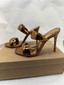 Steve Madden Saturn Sandals in Bronze metallic high heel shiny futuristic