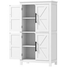 4 tier Shelf Bathroom Freestanding Cabinet, Farmhouse Bathroom Cabinet, 23.6" x