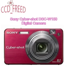Sony Cyber-shot DSC-W150 Digital Camera 8.1MP 5x Optical Zoom Face Detection Red