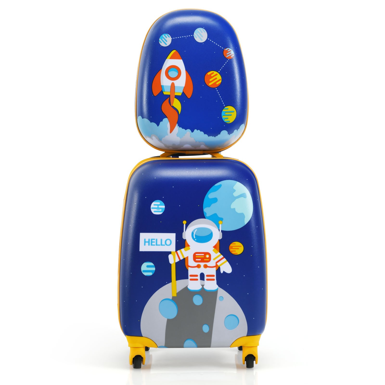 Set 12" Backpack & 16" Rolling Suitcase For Travel
