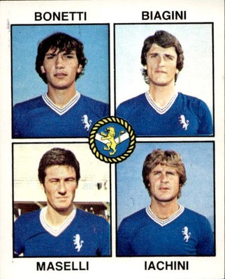 1979/80 Panini Footballers Figure # 342 Bonetti / Biagini / Iachini Brescia