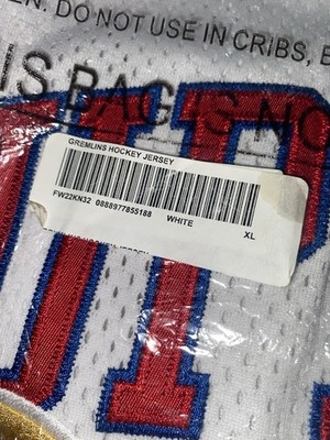 2022 Supreme Gremlins Gizmo Hockey Jersey White Sz XL DSM NWT Rare