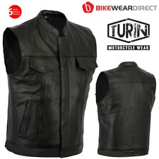 Gilet in pelle Sons Of Anarchy stile moto SOA taglio