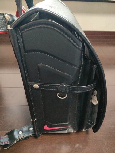 Randoseru Japanese School Bag Kid's Backpack NiKE Black Red Japan #59 - Picture 3 of 11
