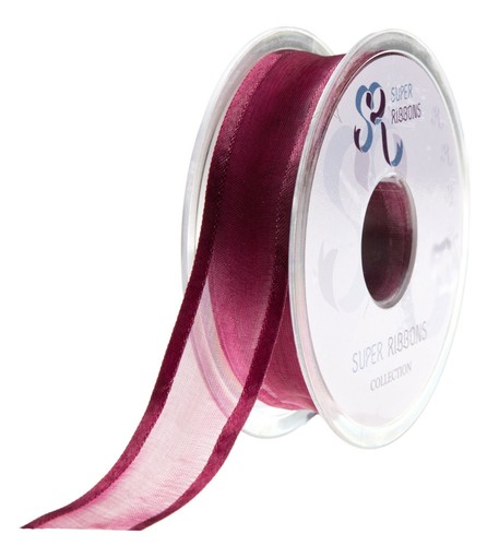 Satin Edge Organza Band Rollen 2-seitige Fläche 25 Meter einfache Breite 10-40 mm - Bild 15 von 29