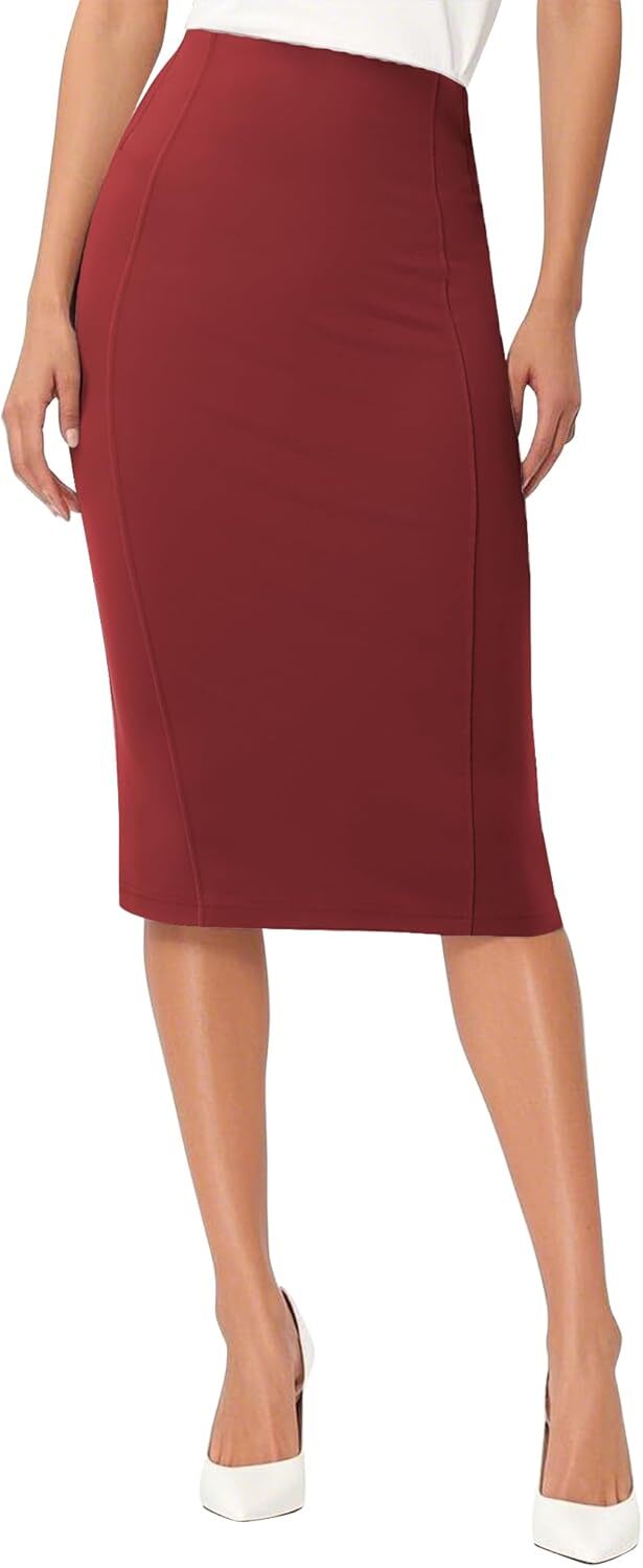 Skirt - Knee-length With Back Slit