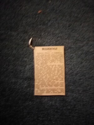 El55 Ephemera 1943 Artikel Hochzeit Vanstone Sherry Cardingham 