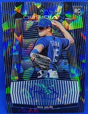 NICK SOLAK 2019 Panini OBSIDIAN FOTL RC AUTO BLUE CRYSTALS 25/25 #OA-NS RANGERS
