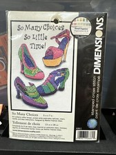 Dimensions So Many Choices Shoes 5" X 7" Stamped Cross Stitch Kit Sealed