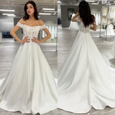 Sation Wedding Dresses Off Shoulder Beach Boho Spring Elegant Bridal Gowns