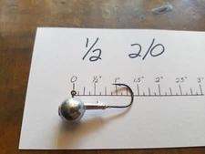 20 1/2oz Round Head Jigs Mustad BLN 32746 Hooks 1/0 2/0 3/0 4/0 5/0 6/0 U Choose