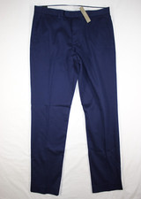 New J. Crew Pants Men's 31x32 Bowery Chino Slim Fit Straight Stretch Navy Blue