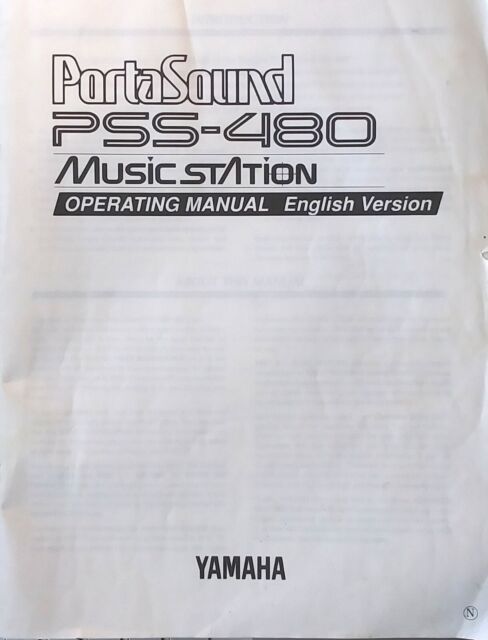 Original Owners Manual for the Yamaha PSS-480 FM Synthesizer Keyboard 80's Japan
